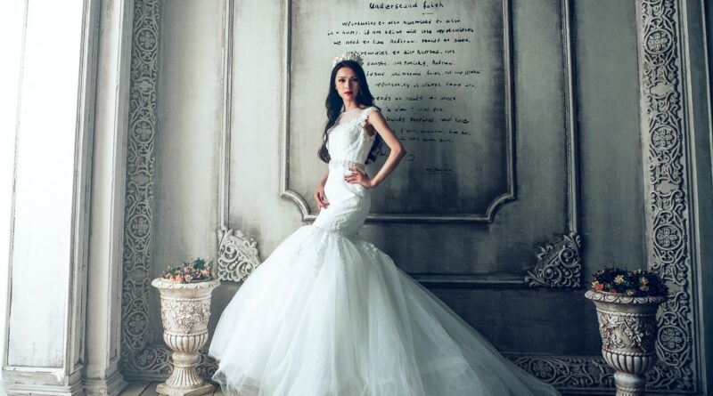 wedding dress, bride, extravagant